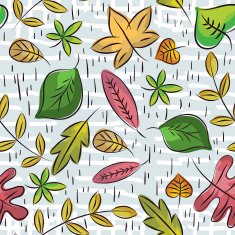hand draw leafs suitable wrapping paper