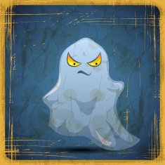 EPS10 vintage grunge old card Halloween ghost