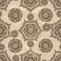 Seamless pattern with abstract flowers N6