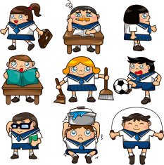 Cartoon Student Icon N4