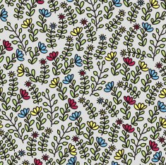 Seamless floral pattern on grey
