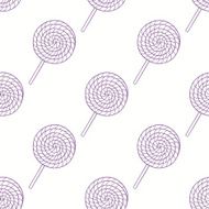 Outline lollipop seamless pattern