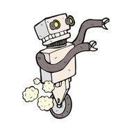cartoon funny robot N136