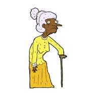 cartoon old woman N27