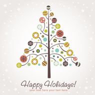 Stylized ornate Christmas tree