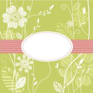 Greeting card floral background