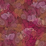 Vector seamless pattern waves and curls N4