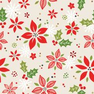 Seamless Pointsettia Pattern