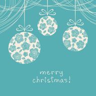 Cute christmas ball with floral texture