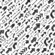Seamless background of hand drawn arrows N13