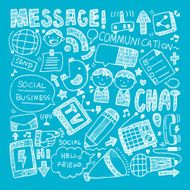 doodle communication background N56