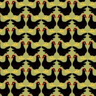 Cartoon hen pattern