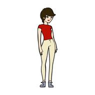 comic cartoon modern attractive woman N3