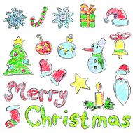 Christmas icons set N119