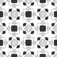 Seamless black and white abstract pattern N5