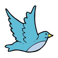 cartoon flying bird N45