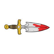 cartoon bloody dagger N4