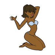 cartoon sexy bikini girl N14