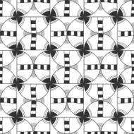Seamless black and white abstract decorative pattern N5