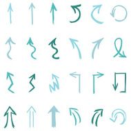 Vector Set of Hand Drawn Arrows N4