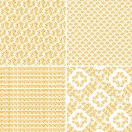 set of abstract yellow vector decoration pattern background N2