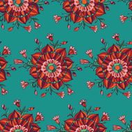 Seamless texture with abstract flowers Ethnic seamless pattern