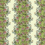 Seamless Floral Pattern (Vector) Hand Drawn Texture N177
