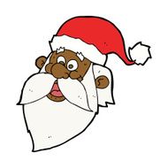 cartoon jolly santa claus face N15