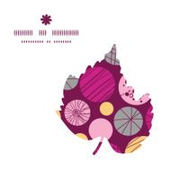Vector abstract textured bubbles leaf silhouette pattern frame
