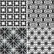 set of abstract black and white vector decoration pattern background N2
