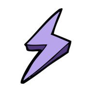 cartoon lightning bolt symbol N40