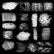 Scribble Smears Hand Drawn in Pencil vector logo design elemen N2