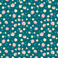 delicate little flowers petals and leaves seamless pattern N2