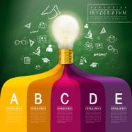 creative concept infographic with lighting bulb