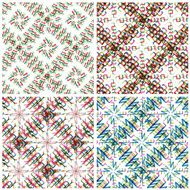 set of abstract color vector decoration pattern background N3