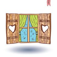 Window set doodle Vector illustration N29
