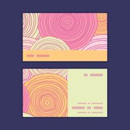 Vector doodle circle texture horizontal stripe frame pattern business cards