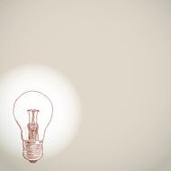 idea lightbulb sketch on white background banner vector