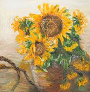 still life with sunflowers