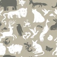 Seamless pattern with animals Vector