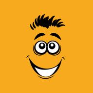 Smiling cartoon face