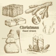 Hand Drawn Christmas Set N16