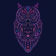Decorative Owl Ethnic pattern N3
