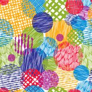 Hand drawn lines textures messy seamless pattern vector