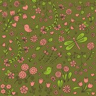 Floral seamless background pattern N4