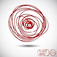 Hand drawn circles vector logo design elements N3