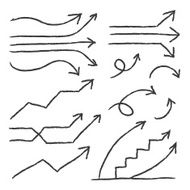 Hand-drawn arrow design elements collection N6