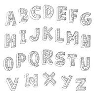 Vector alphabet with bulbs N2