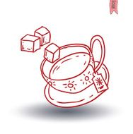 Tea icon Hand drawn vector illustration N8