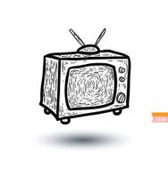 vintage tv vector illustration N35